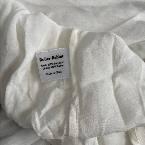 Roller Rabbit Condesa Bouquet Gertrude white floral maxi wrap dress Sz M - Picture 9 of 16